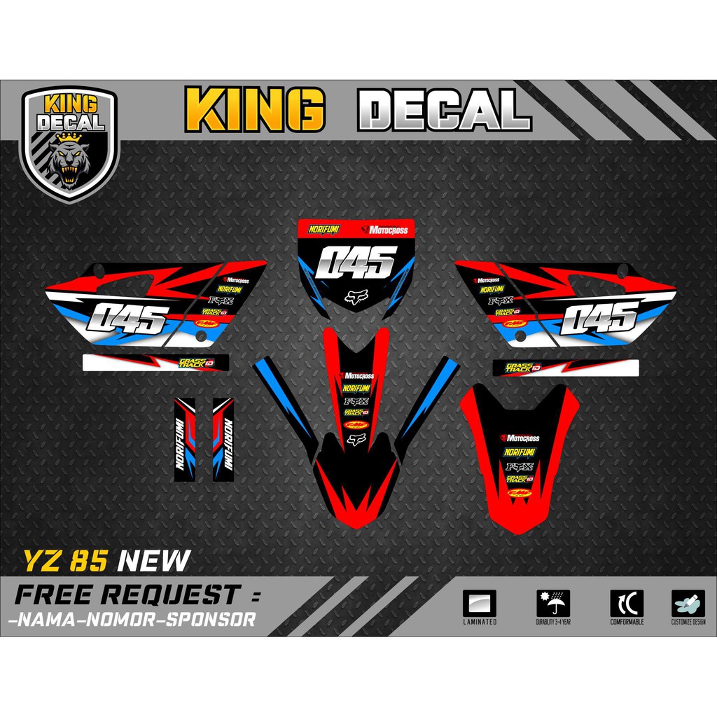 DECAL YZ NEW 85 DECAL YZ STRIPING YZ STIKER YZ  NEW 85 01