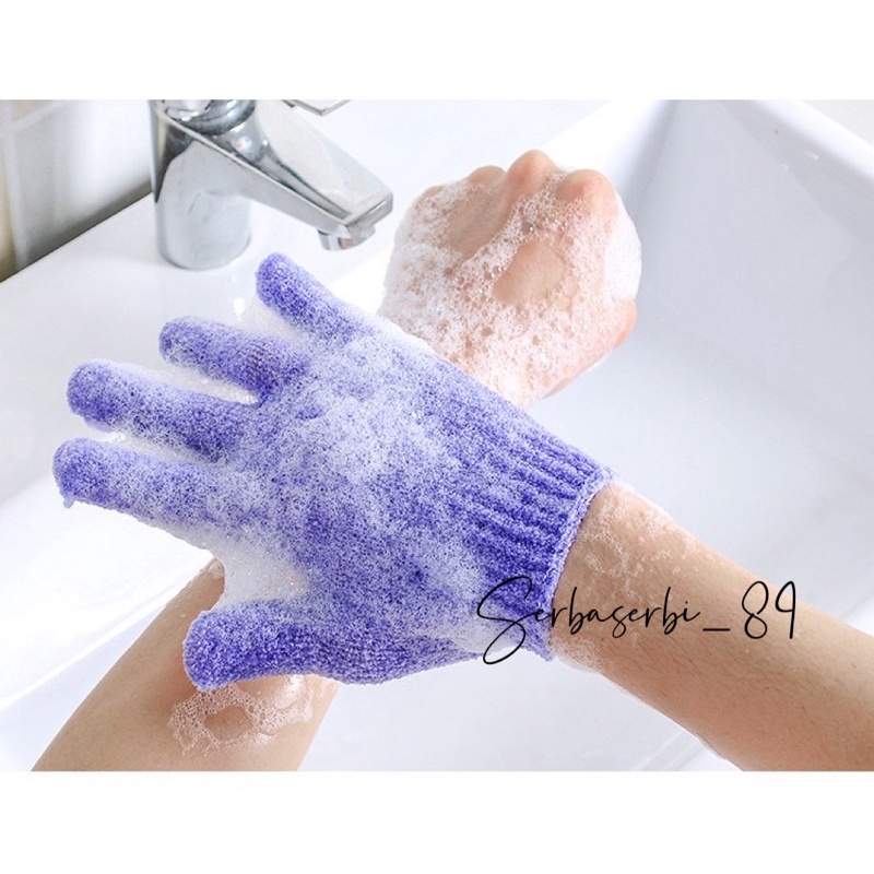 hand gloves sarung tangan mandi bath glove body pembersih daki tubuh spons shower