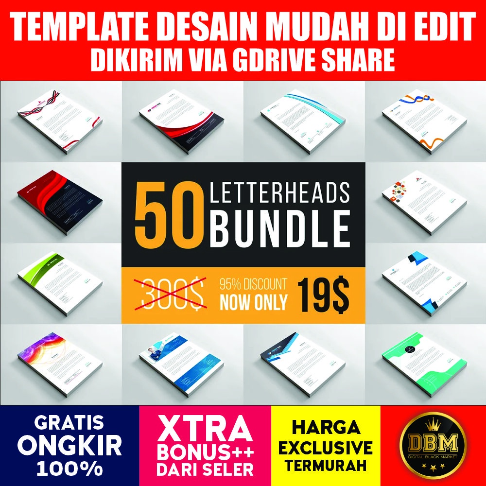 Letterheads Big Bundle - Illustrator