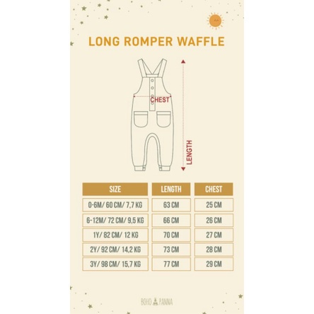 Bohopanna - Bohobaby Long Romper Waffle