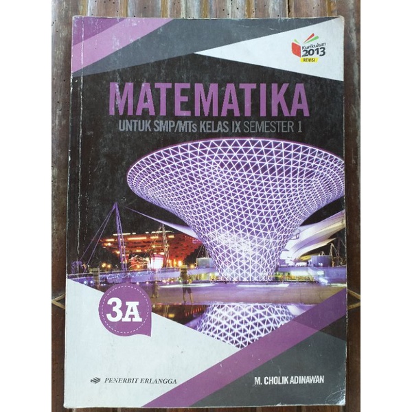 

Buku Matematika Erlangga | Kelas 9 Semester 1 | K13 Revisi