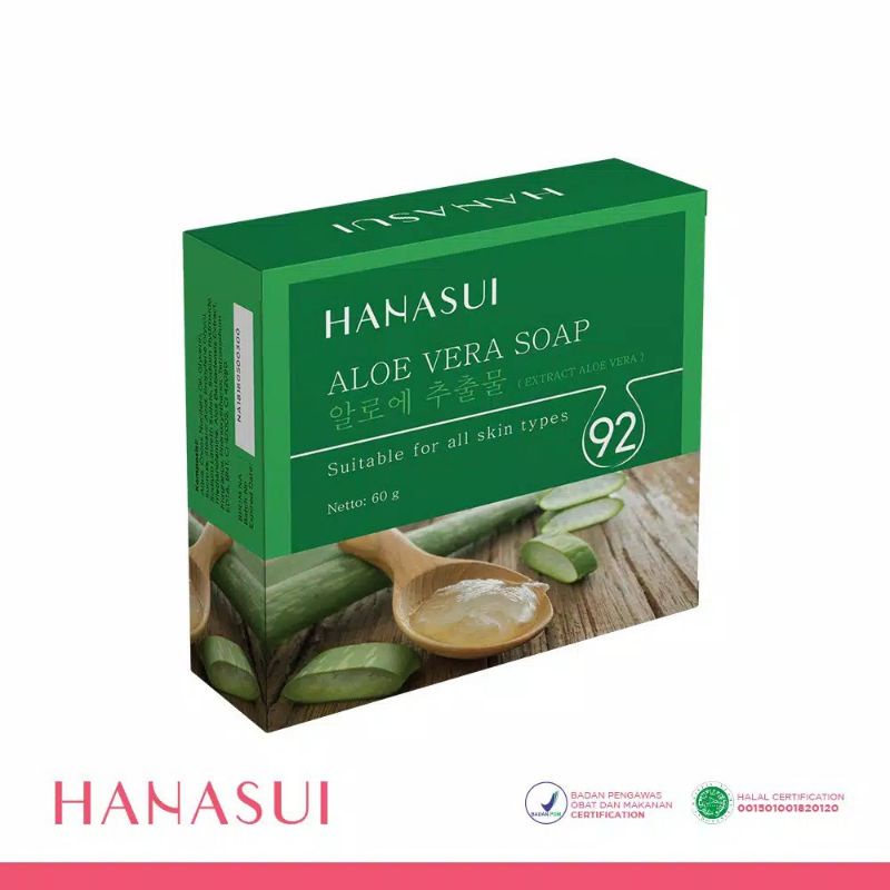 HANASUI Bar Soap 60g |White Rice|Bamboo Charcoal|Aloevera|Coffee