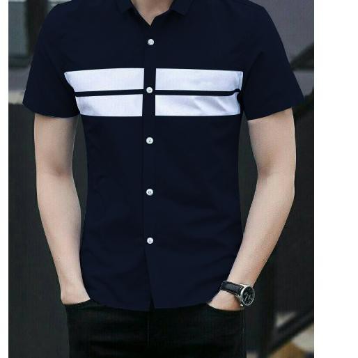 TERBARU Ξ  RISRUS FASHION HEM DENNY BAJU PRIA LENGAN PENDEK KEMEJA COWO COWOK LA2...