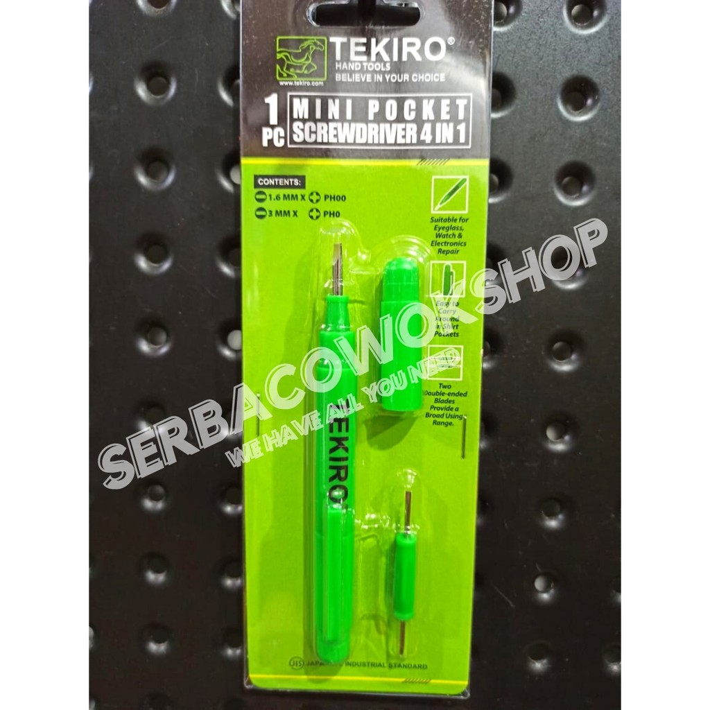 Tekiro Mini Pocket Screwdriver 4 In 1 Obeng Set Tipe Pen Termurah Berkualitas