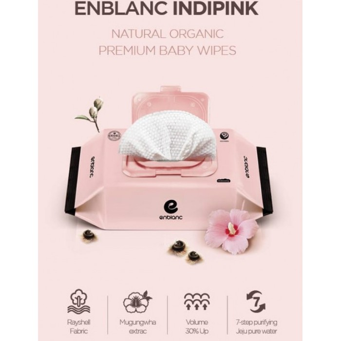 Enblanc Natural Organic Premium Baby Wipes Indipink Tissue 20 Sheet