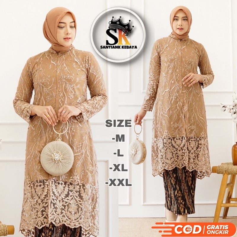 (BEST SELLER) Stelan Kebaya Tunik Busui Set Kebaya Wisuda Kebaya Modern Set Baju Kondangan Tunik Brokat Busui Terbaru