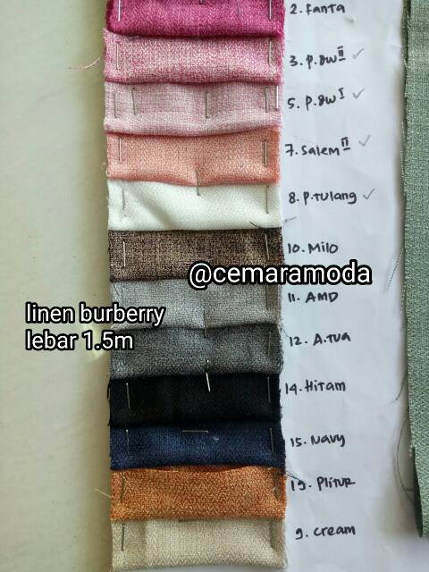 Kain Linen Burberry PER 0.5 meter IMPORT PREMIUM QUALITY / linen burbery / linen burberi / kain blazer blaser jas koko kemeja