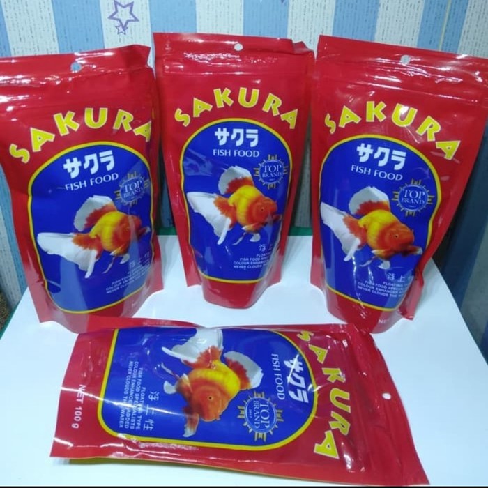 Pelet Sakura pakan ikas hias mas koki koi dll 100gr / pelet ikan hias