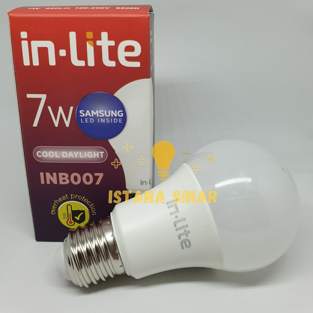 LAMPU LED INLITE IN-LITE 7W 7 W / WATT  / WT BOHLAM BERGARANSI