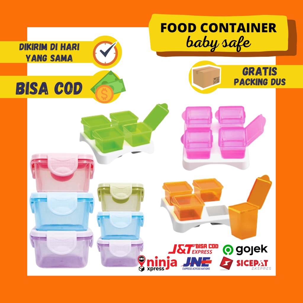 Multifood / Baby Food Container Merk Baby Safe Multi Food Use Containers Wadah MPASI AP009 Multi Food FC002 FC003