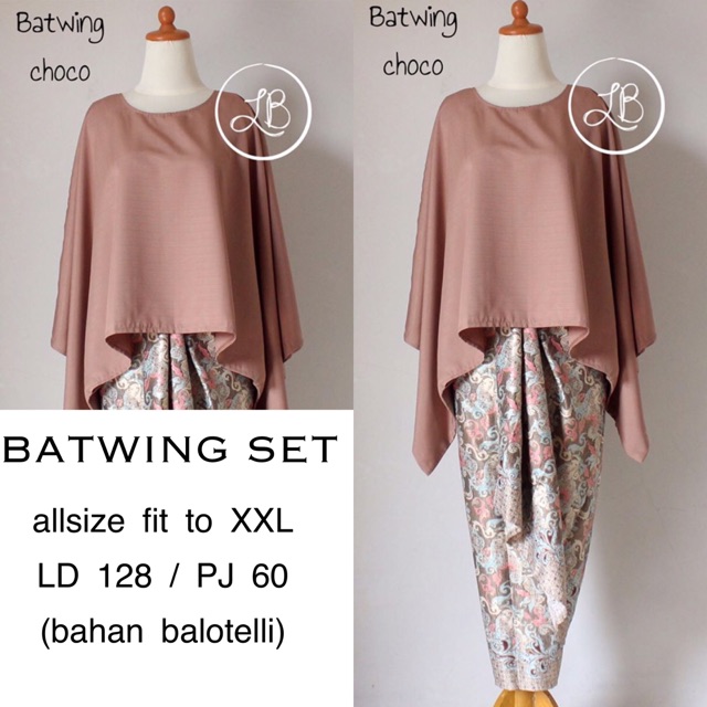 BATWING SET/KEBAYA KUTUBARU /KUTUBARU MODERN