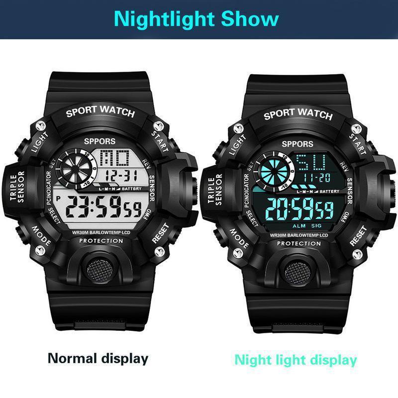 [Ready Stock ]  COD Jam Tangan Digital Pria Dual Time Sport Watch / Jam Tangan Pria Sport Watch Fashion