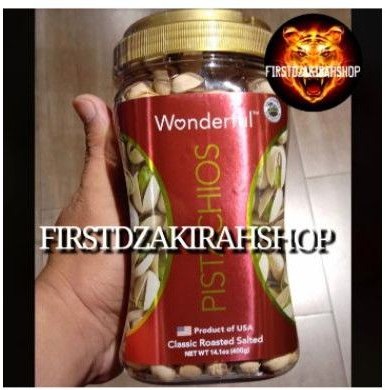 

Kacang wonderful pistchios roasted salted 400gr kacang import