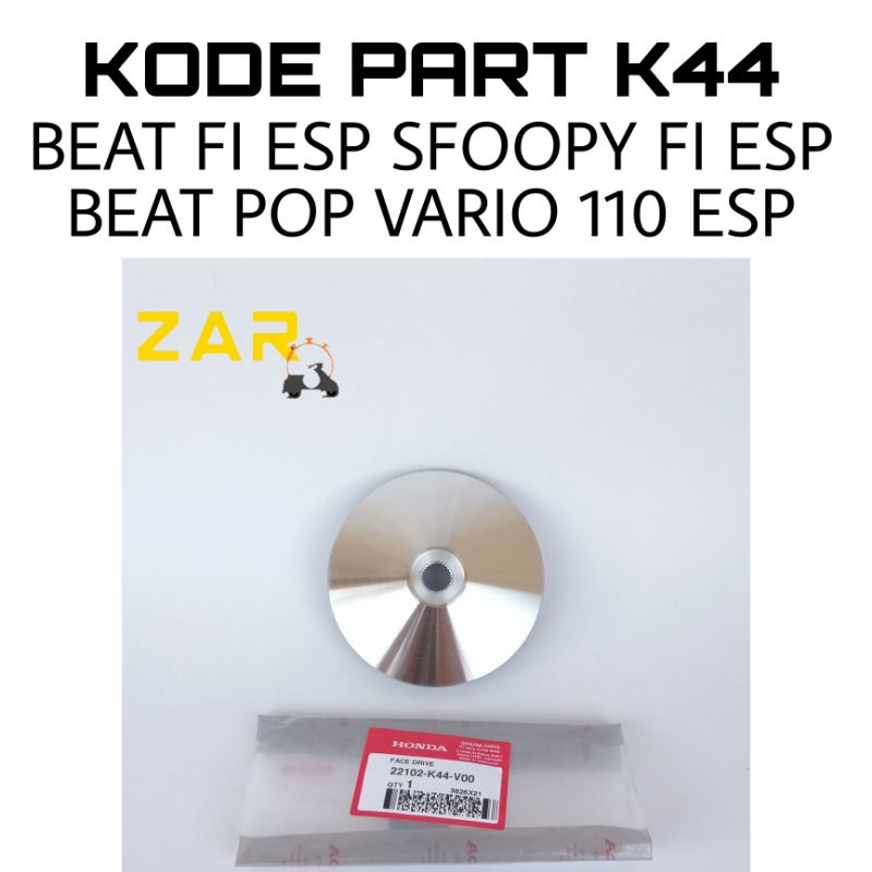CUSTOM PULLEY KIPAS BEAT FI ESP SCOOPY FI ESP BEAT POP VARIO 110 ESP (STATER HALUS) K44
