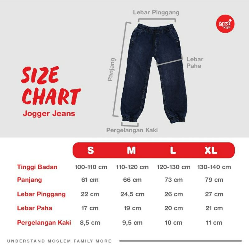 Celana Joger Jeans Afrakids FAC001