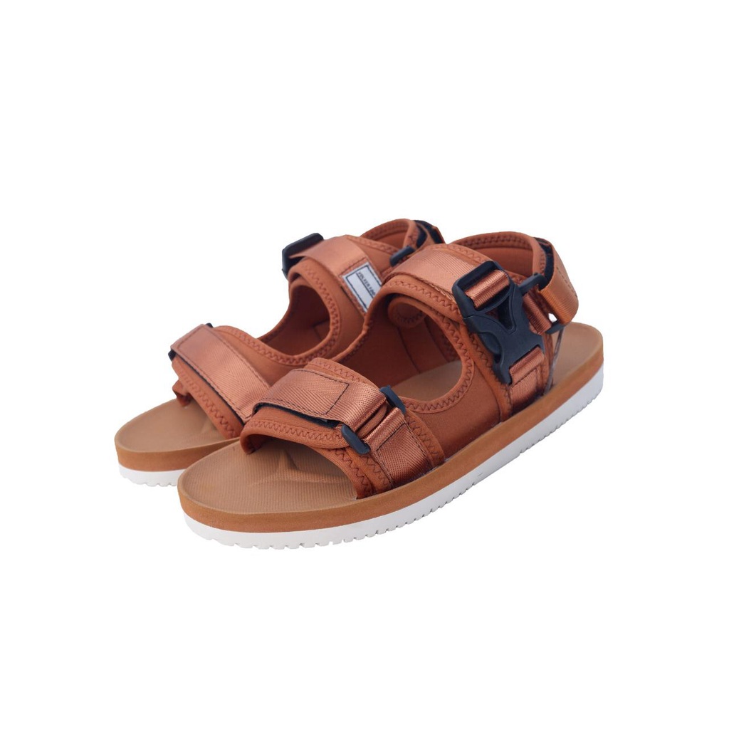 sandal kasual pria wanita volkerfootwear cutter tan whitesole