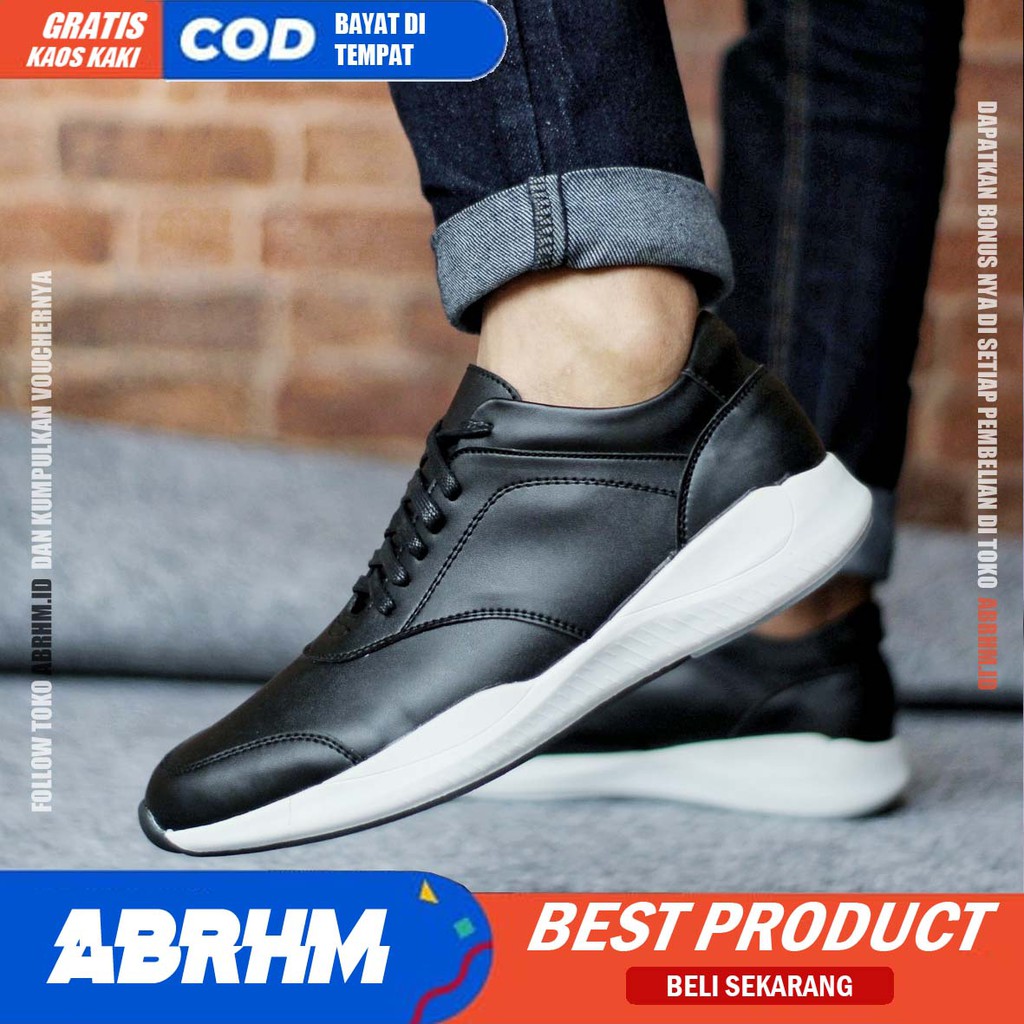 ABRHM X MOGIL Sepatu Sneaker Pria  Sepatu Pria Casual Sepatu Cowok/Cowo Sepatu Sneakers Ori Keren Sepatu Kasual Kerja  Kuliah Gaya Kekinian Original Murah Terlaris