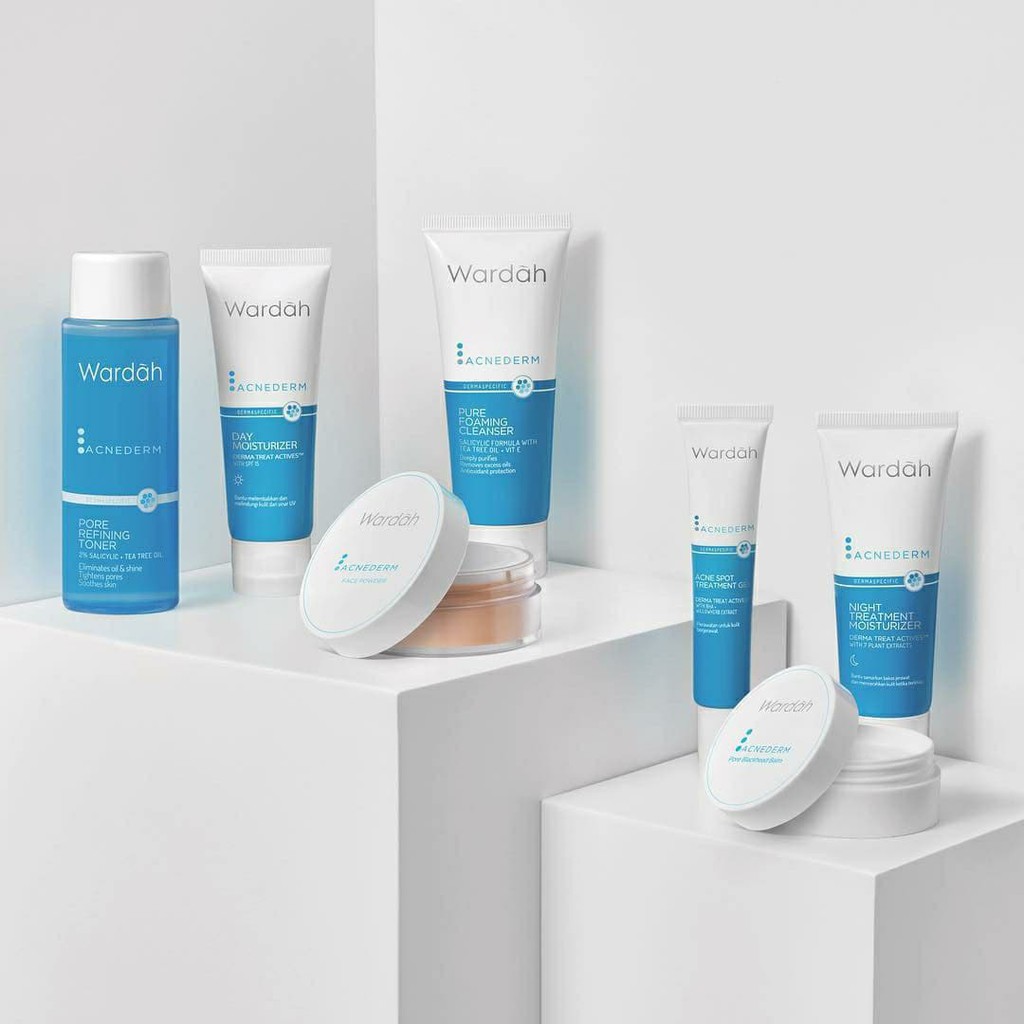 [PAKET LENGKAP] Wardah Acnederm Series | skincare kulit berminyak, acneprone