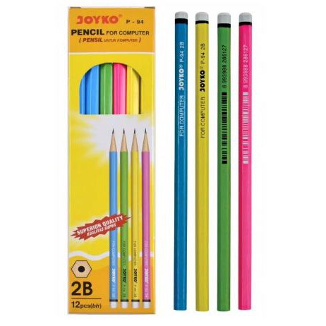 

[ATK] - Pensil Joyko 2B P-94 Warna Neon - 1 BOX isi 12 pcs