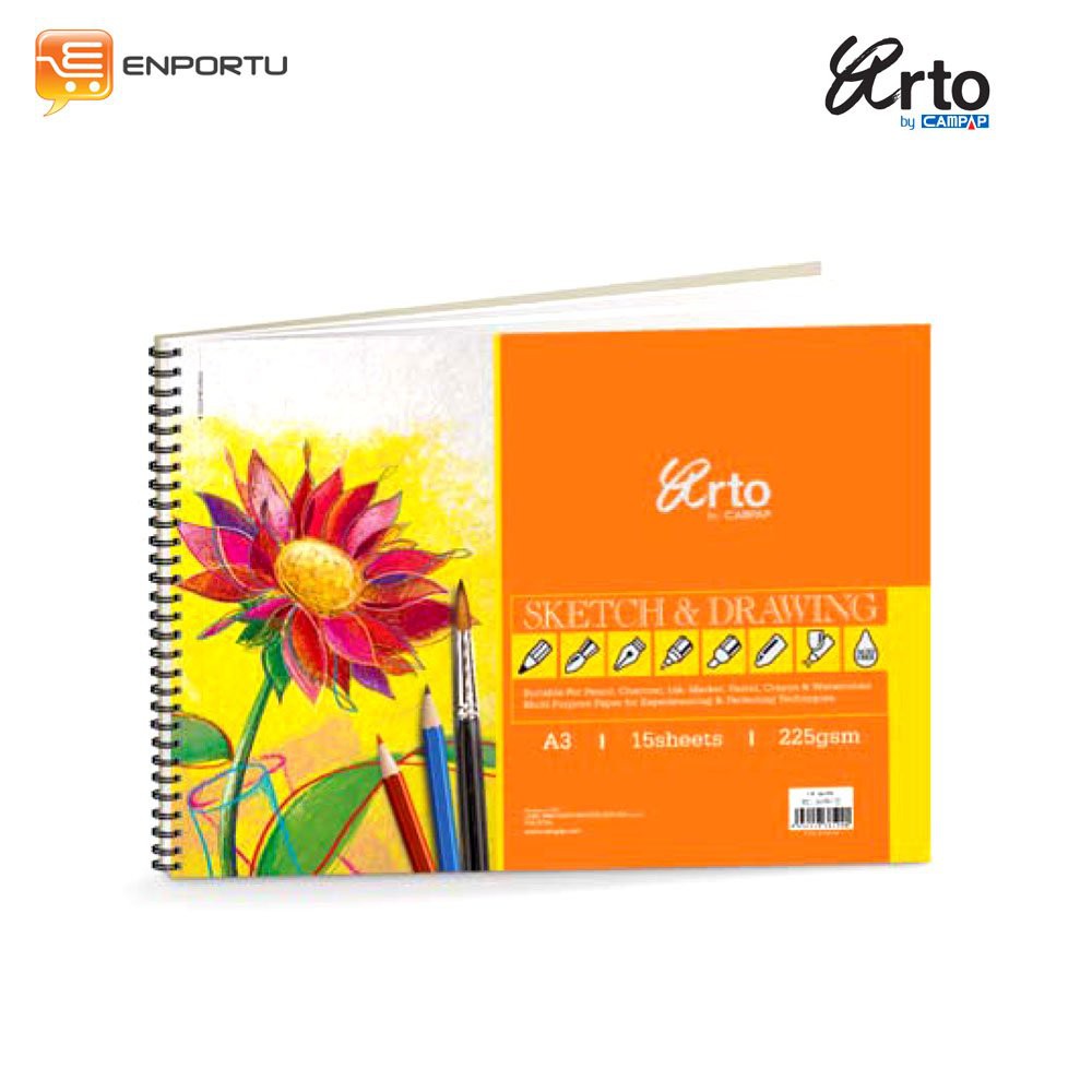 

Berkualitas ARTO Wire- O Sketch & Drawing Book 225gsm A4 Murah