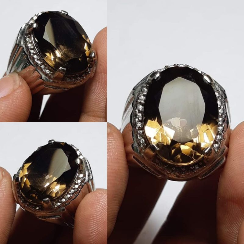 Batu Permata Natural Kecubung Teh Kualitas Super Istimewa