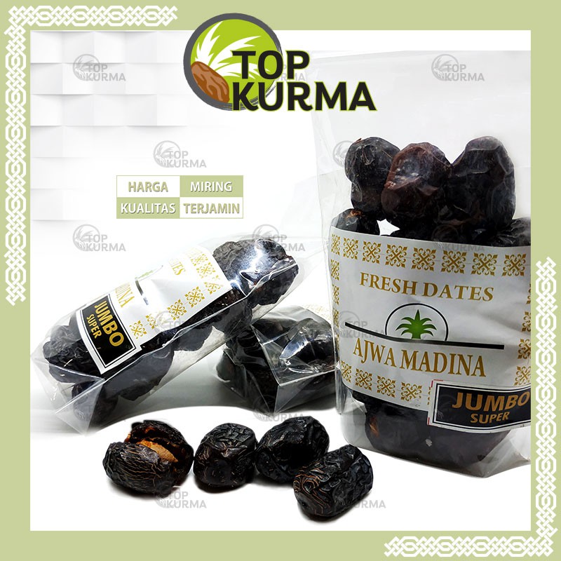 

QH kurma ajwa 250 gram oleh oleh haji dan umroh