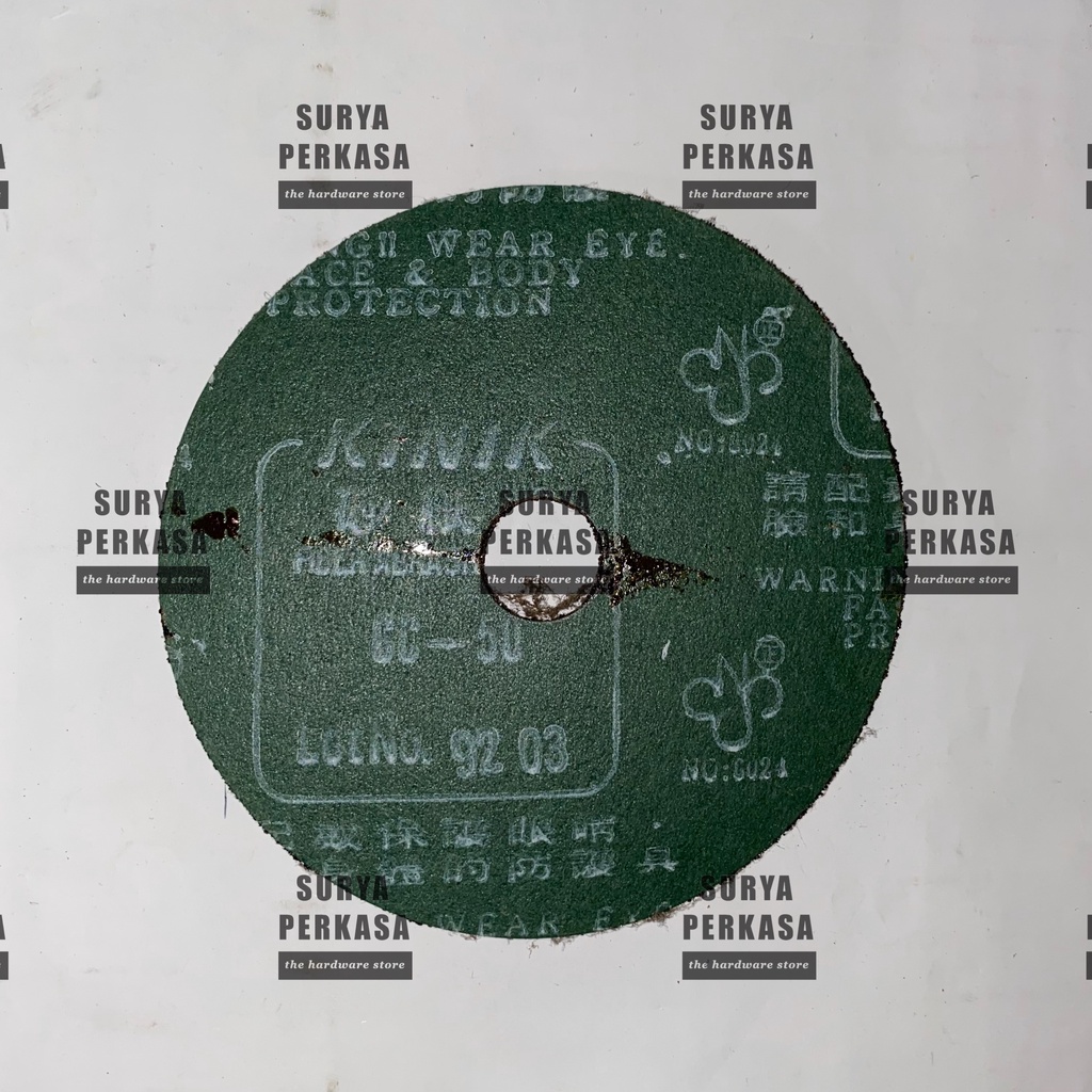 AMPLAS BULAT 4" KINIK GERINDA FIBER DISC GRIT CC50 / CC 50  Fiber disc 4" inchi / Amplas bulat Merk 
