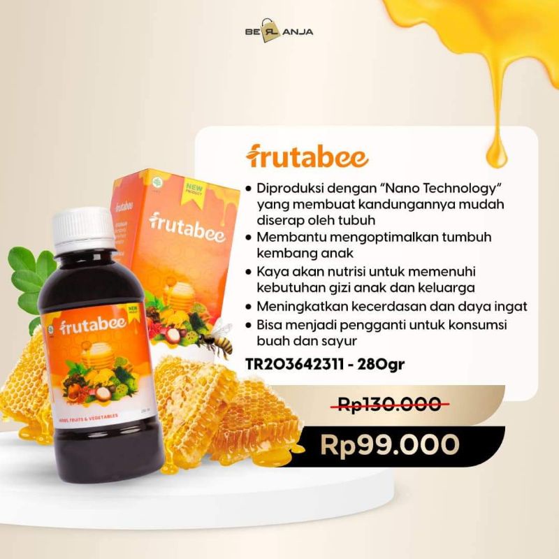 

COD//TERMURAH//FRUTABEE BY BERLANJA//Frutabee B Erl Madu Multivitamin Viral Madu Berl Peningkat Stamina Kesehatan Mata