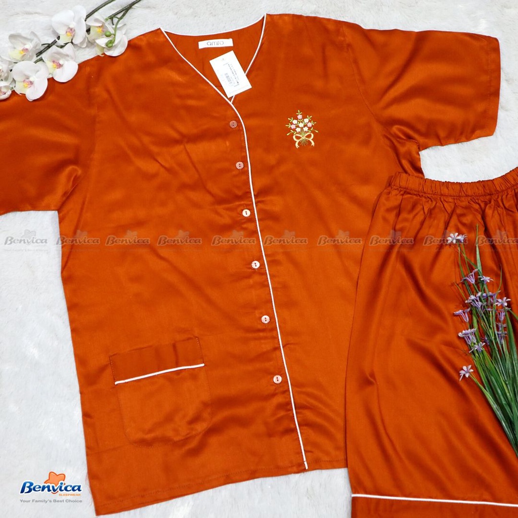 BAJU TIDUR SETELAN CELANA PENDEK TWILL PREMIUM AMRO