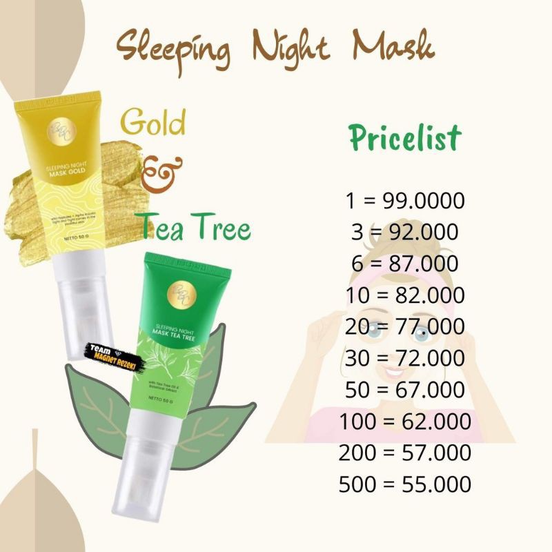 ❤️BISA COD❤️ MASKER BEBWHITE C / SLEEPING NIGHT MASK BEBWHITE C SKINCARE