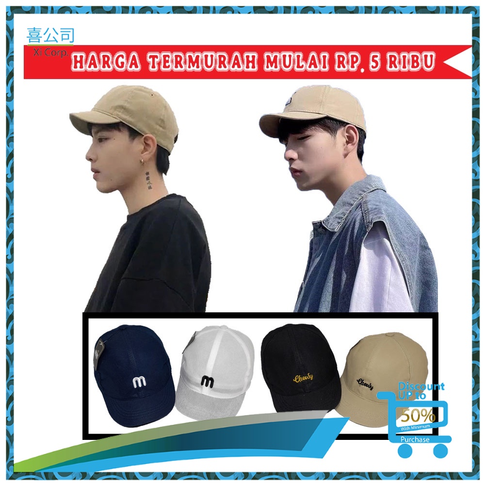 Topi Lidah Pendek  Topi OOTD Wanita  Topi OOTD  Logo Lucu  Topi Pendek  Topi Lidah Pendek Original  