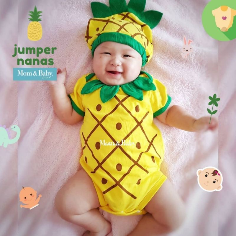 jumper bayi nanas / pineapple baby romper n