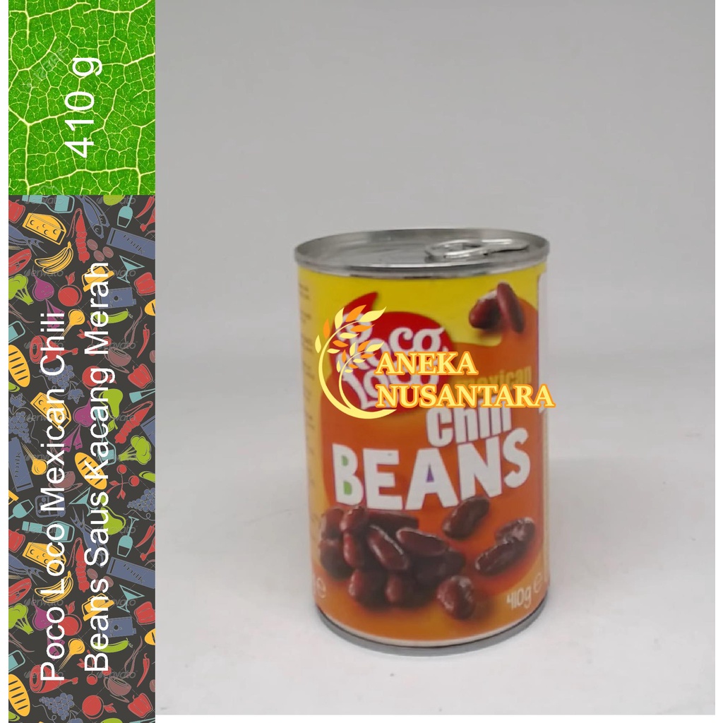 

Poco Loco Mexican Chilli Beans 410g / Saus Kacang Merah/Kacang Dalam Kaleng