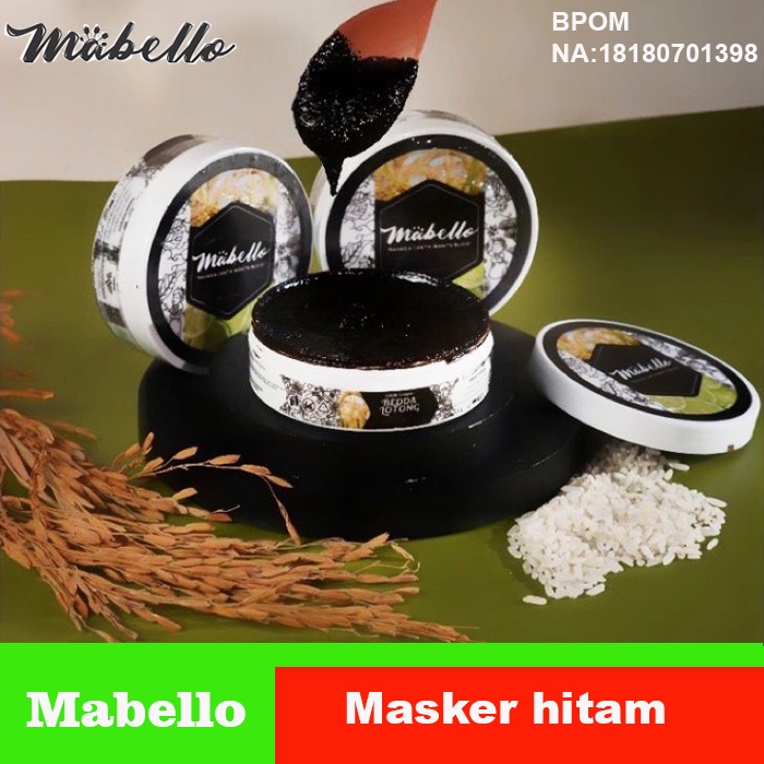 Masker Hitam bedah lotong mencerahkan wajah,muka &amp; mengangkat komedo, mask bedak lontong mabello