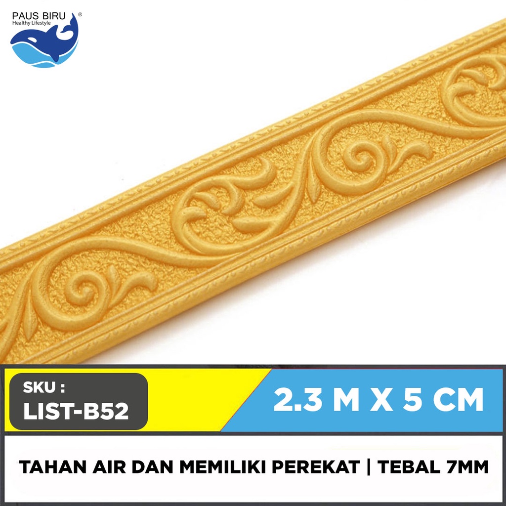 Paus Biru - Wall Border List / Wallborder Foam 3D / List dinding 3D 2.3 M-LIST B52