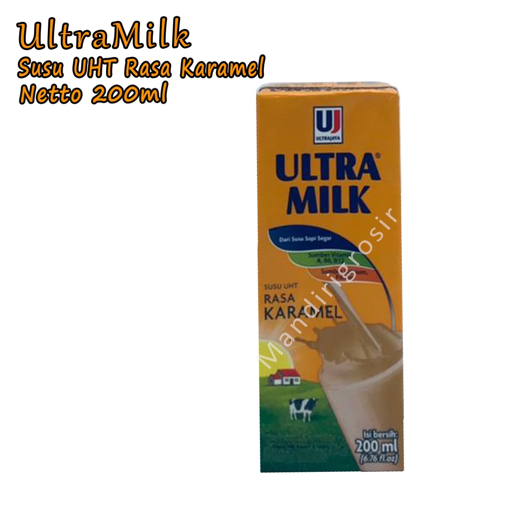 Susu UHT * Ultramilk * Rasa Karamel * Rasa Cokelat * 200ml