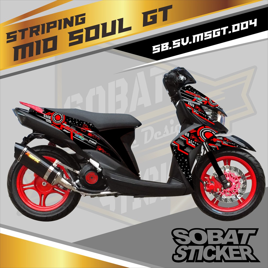 Striping MIO SOUL GT -  Sticker Striping Variasi list Yamaha MIO SOUL GT 004