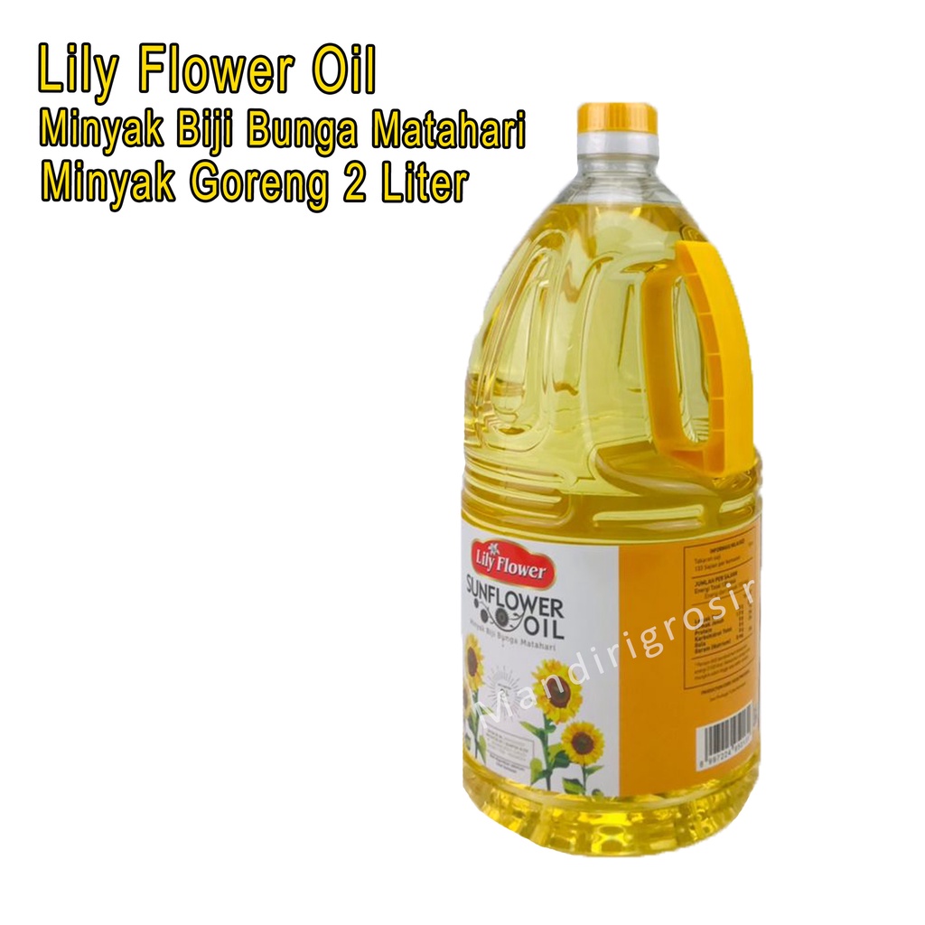 Minyak Goreng *Lily Flower Oil * Minyak Biji Bunga Matahari * 2Liter