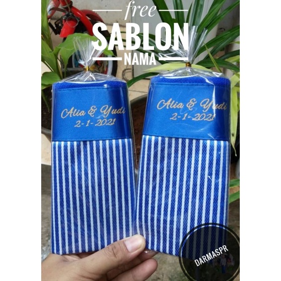 Souvenir Dompet Salur Besar kemasan plastik free sablon nama