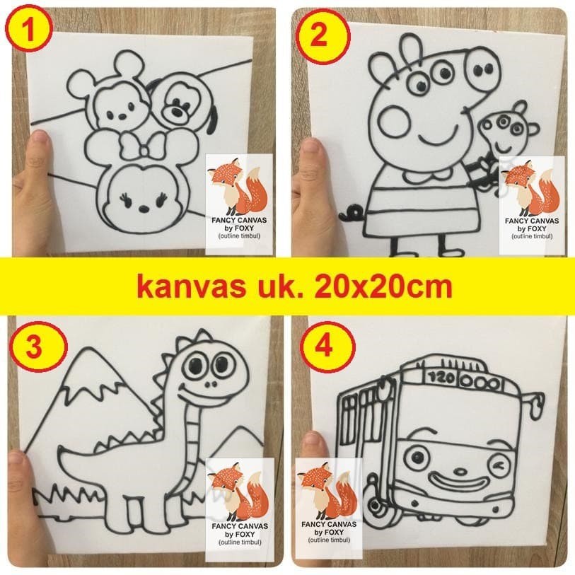 

READY! KANVAS CANVAS LUKIS OUTLINE TIMBUL ALAT KREATIVITAS AKTIVITAS PERALATAN MELUKIS ANAK