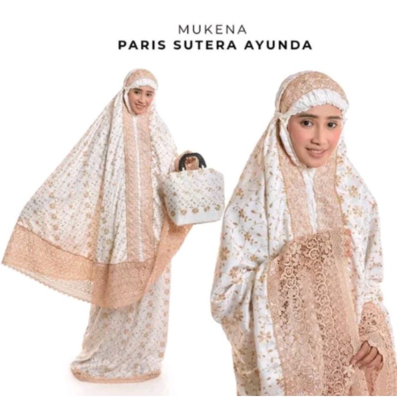 Mukena sutra prada milo. Mukena sutra bordir prada milo