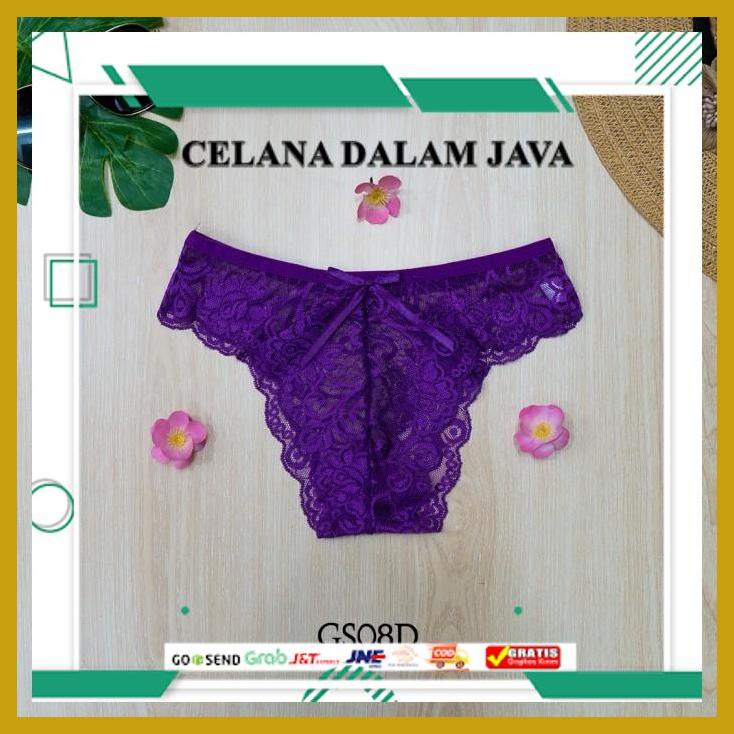 DISKON CD G STRING WANITA UNDERWEAR LACE SEXY UNDERWEAR BROKAT UNGU GS08D ASLI IMPORT 