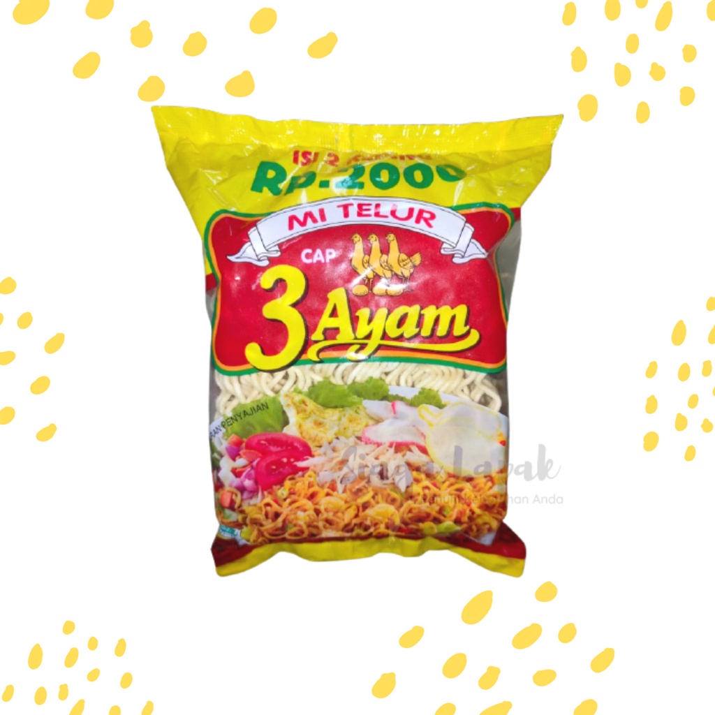 Mie Telur 3 Ayam Mi Kering 120 gram