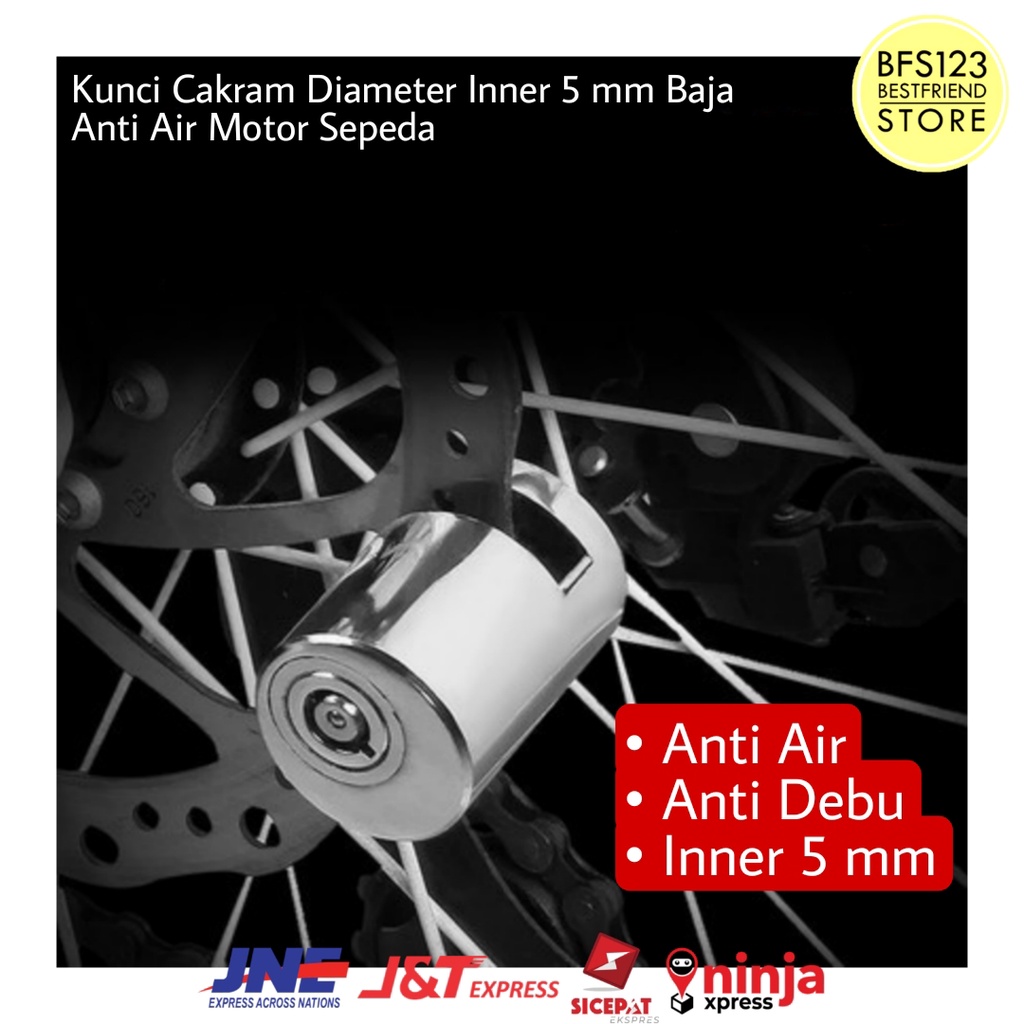 Kunci Cakram Diameter Inner 5 mm Baja Anti Air Motor Sepeda