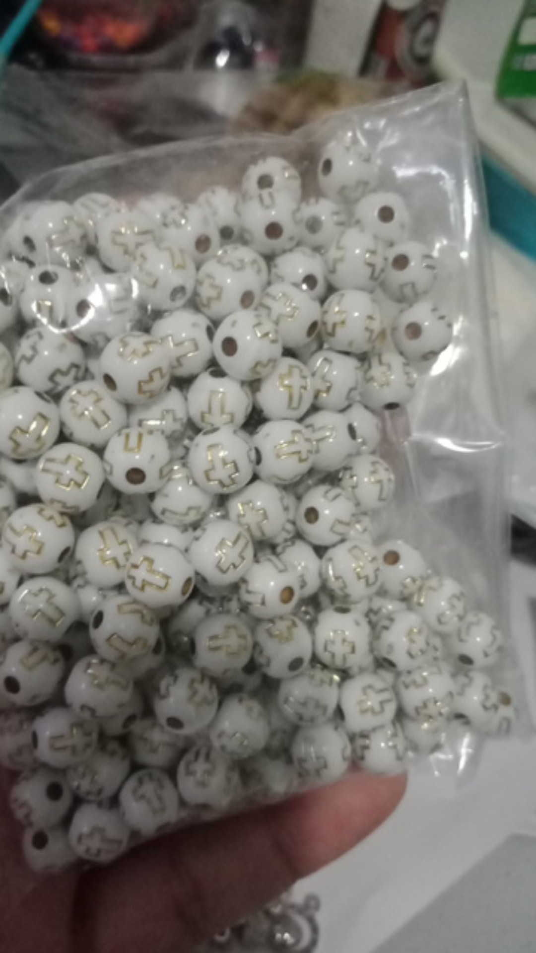 Bahan Rosario Manik Mote Salib 8 Mm