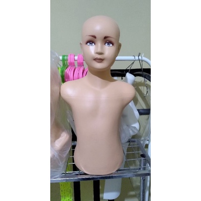 MANEKIN ANAK BADAN KEPALA/PATUNG BAJU ANAK / GANTUNG BAJU