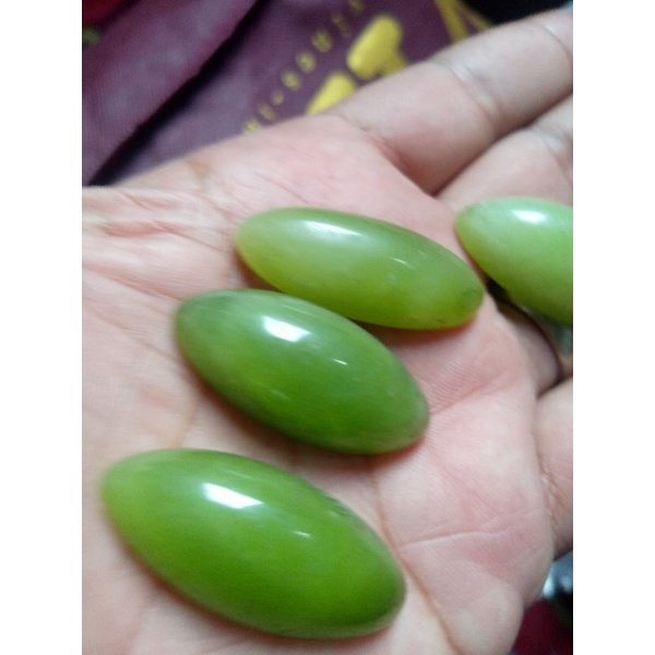 BATU AKIK PERMATA NATURAL PANDAN SUJI HIJAU CISADANE 100% NATURAL