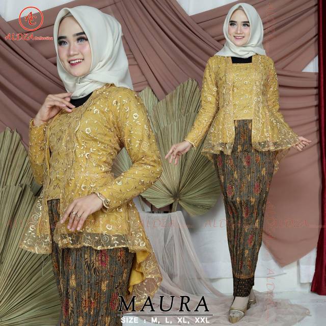 TERBARU Set Kebaya tulle Maura / Kebaya Kondangan / Kebaya pesta / Kebaya model Pendek