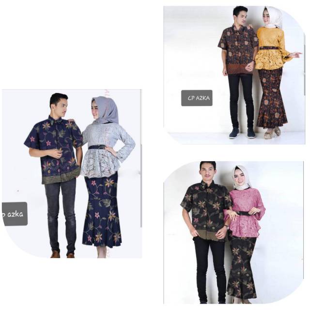 sdf gamais batik couple cp NAMAZKA azka set kebaya