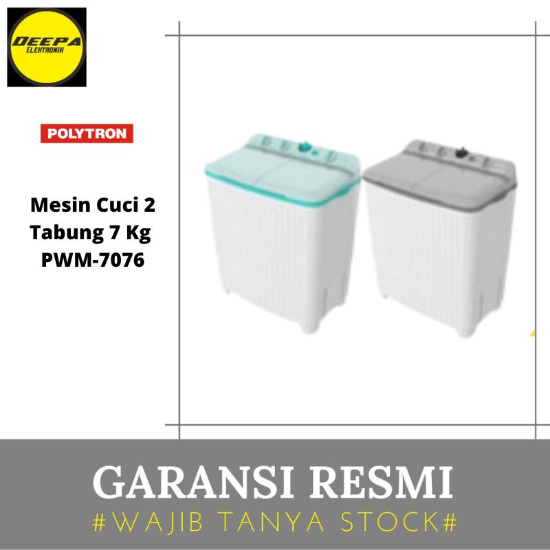 Polytron PWM-7076 Mesin Cuci 2 Tabung 7 Kg Deepa